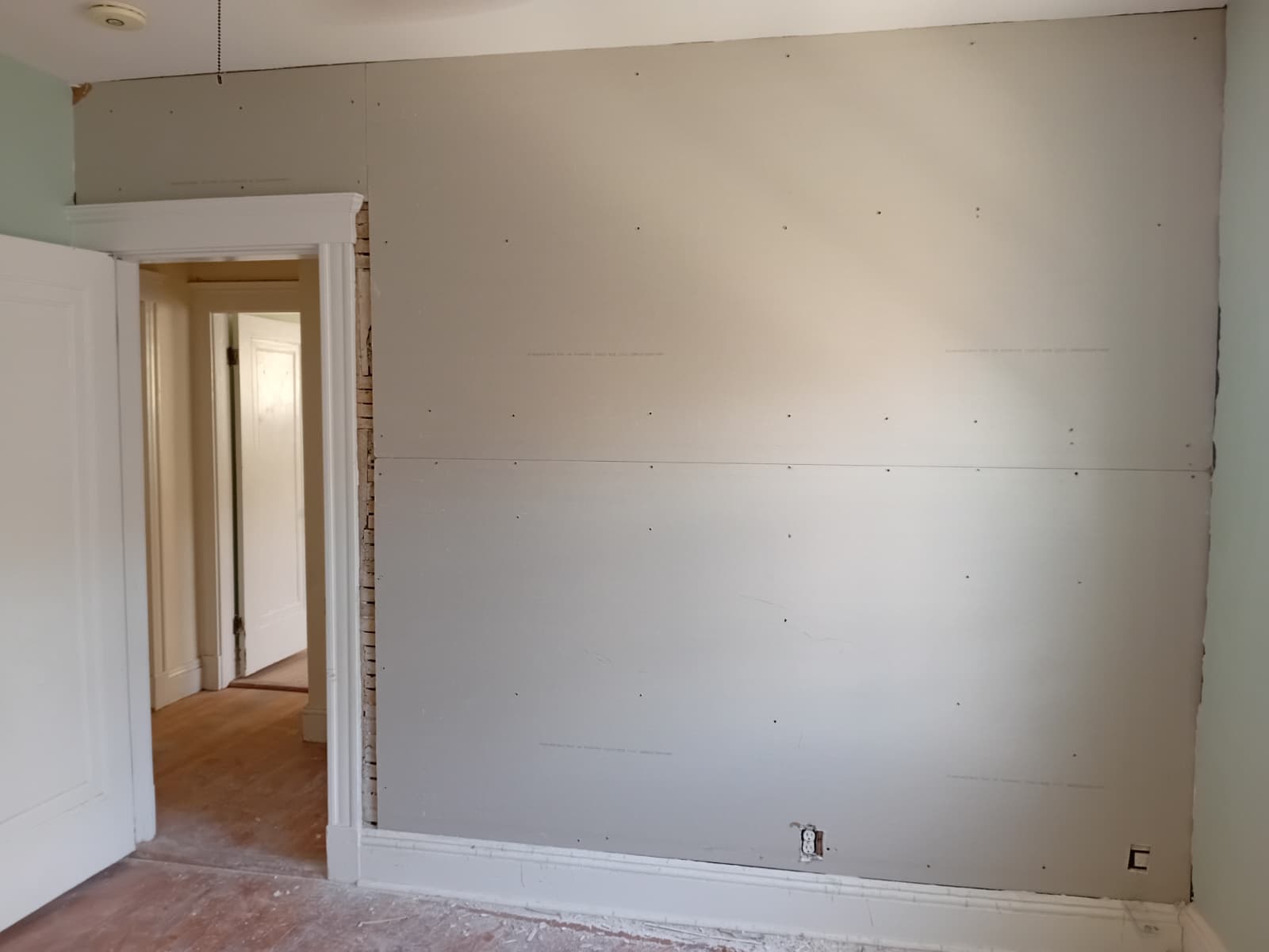 Freshly painted living room with clean trim lines